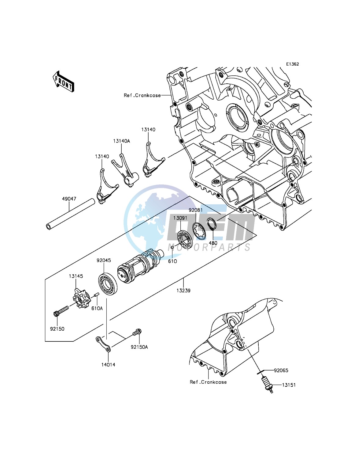 Gear Change Drum/Shift Fork(s)