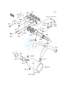 JET_SKI_ULTRA_LX JT1500KDF EU drawing Muffler(s)