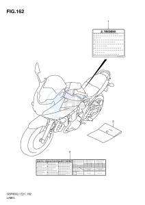 GSF650 (E21) Bandit drawing LABEL (GSF650UAL1 E21)