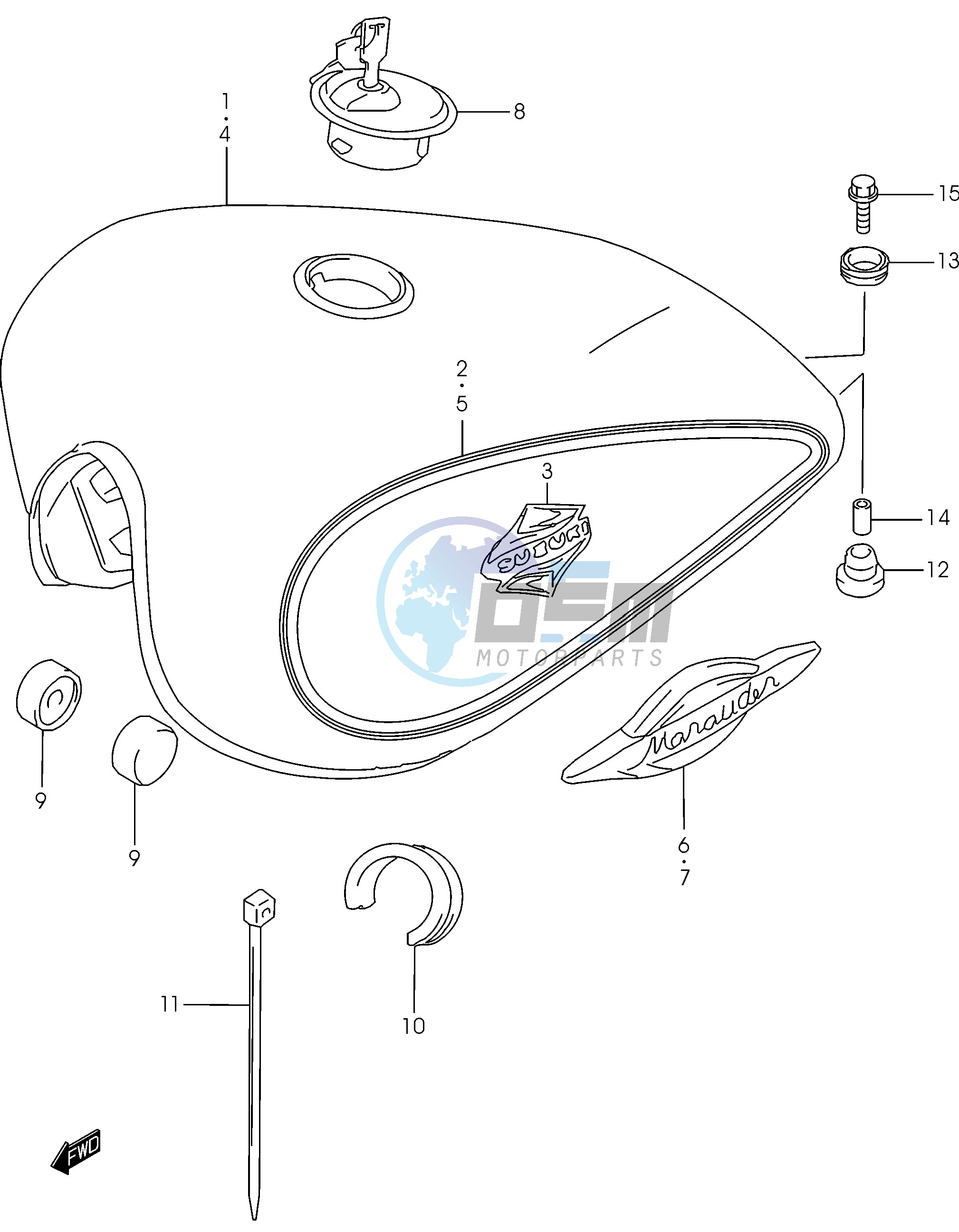 FUEL TANK (MODEL K3)