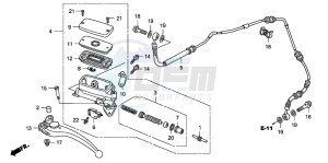 CB1300SA CB1300SUPERBOLD'OR drawing CLUTCH MASTER CYLINDER