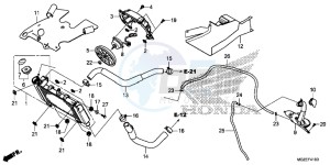 CB500FAD CB500F ABS Continue » UK - (E) drawing RADIATOR