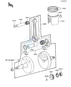 KX 60 B [KX60] (B1-B4) [KX60] drawing CRANKSHAFT_PISTON-- S- -