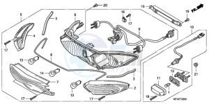 CBF1000TA UK - (E / ABS MKH) drawing REAR COMBINATION LIGHT