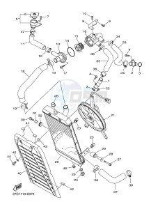 XVS1300CU XVS1300 CUSTOM XVS1300 CUSTOM (2SS4) drawing RADIATOR & HOSE