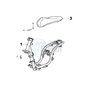 LUDIX 14 V CLASSIC drawing FRAME AND SADDLE