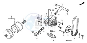 XL700V9 UK - (E / MKH) drawing OIL FILTER/OIL PUMP