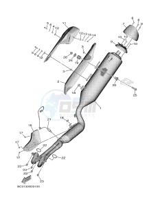 XP530E XP530E-A TMAX ABS (BV12) drawing EXHAUST