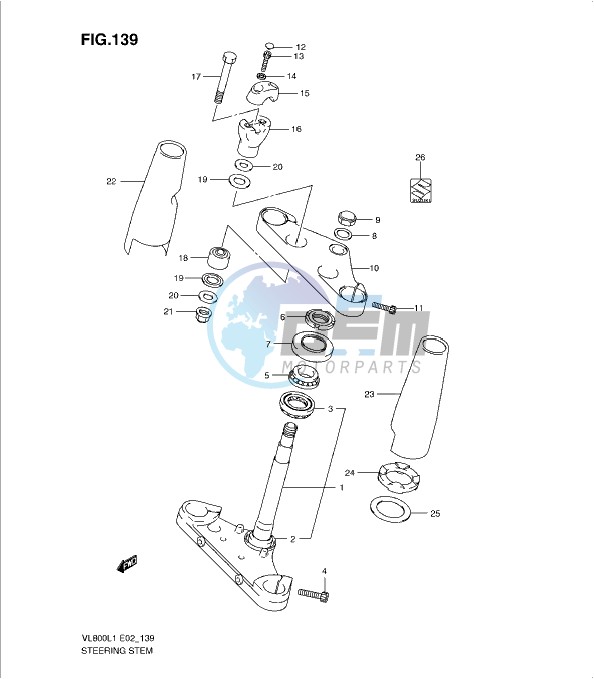 STEERING STEM (VL800L1 E2)