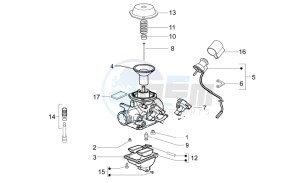 Mojito 125 e3 drawing Carburettor - Components