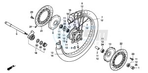 XRV750 AFRICA TWIN drawing FRONT WHEEL