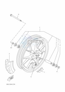 YZF125-A YZF-R125 (BGV2) drawing FRONT WHEEL