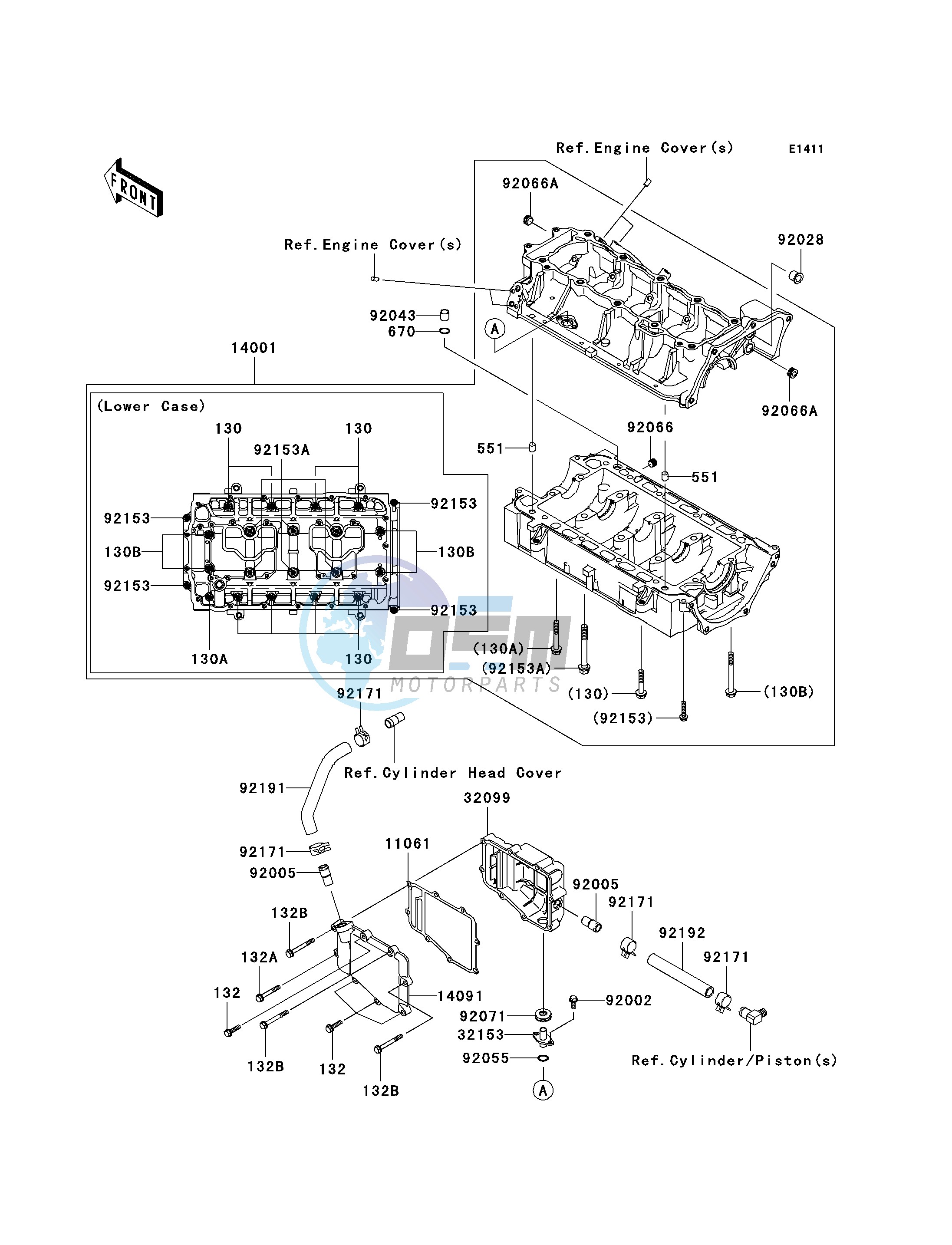 CRANKCASE-- A6F - A8F- -