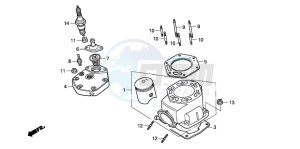 CRM125R drawing CYLINDER/CYLINDER HEAD