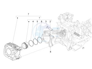 S 125 4T 3V E3 ie Taiwan drawing Cylinder - piston - wrist pin unit