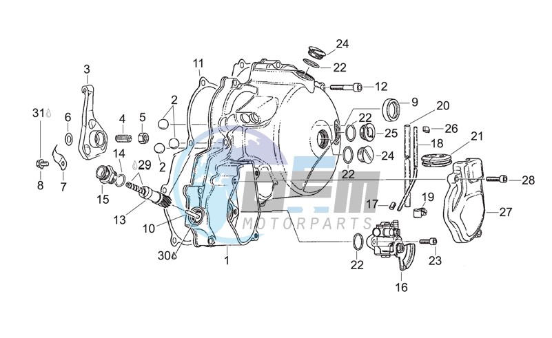 Clutch cover- Oil pump