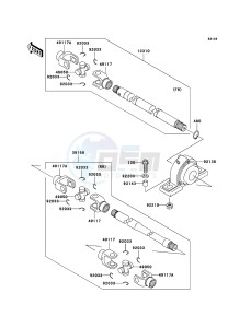 MULE 3010 4x4 KAF620E6F EU drawing Drive Shaft-Propeller