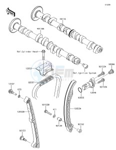 JET SKI ULTRA 310LX JT1500MJF EU drawing Camshaft(s)/Tensioner