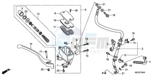 VT750CA9 Europe Direct - (ED / MK) drawing FRONT BRAKE MASTER CYLINDER