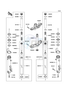 ER-6f ABS EX650DBF GB XX (EU ME A(FRICA) drawing Front Fork