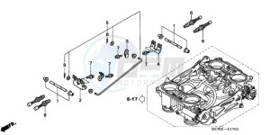 VFR800A9 UK - (E / ABS MME TWO) drawing THROTTLE BODY (COMPONENT PARTS)