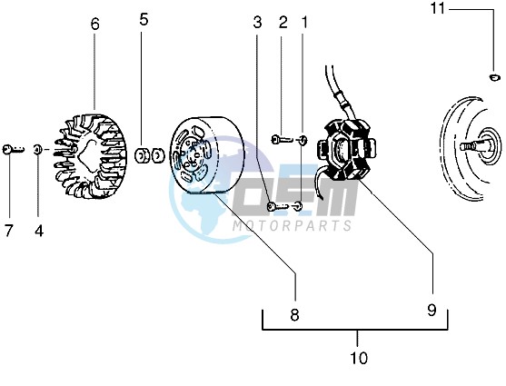 Flywheel magneto