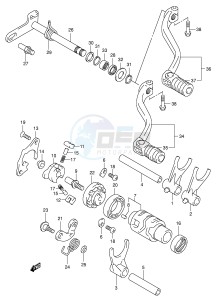 DR-Z400 (E1) drawing GEAR SHIFTING (NOTE)