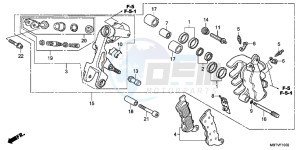 XL1000VB drawing FRONT BRAKE CALIPER (L.)