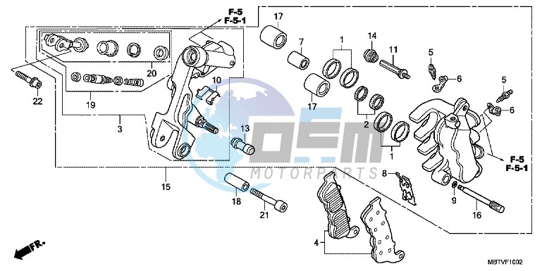 FRONT BRAKE CALIPER (L.)