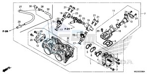 CBR500RE CBR500R UK - (E) drawing THROTTLE BODY