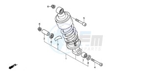 CBF600NA drawing REAR CUSHION