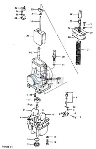 RM250 (Z-D) drawing CARBURETOR