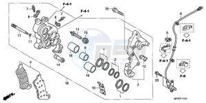 CB1000RAA E / ABS MPH drawing R. FRONT BRAKE CALIPER (CB1000RA)