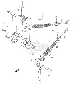 AN400 (E2) Burgman drawing CAM SHAFT VALVE