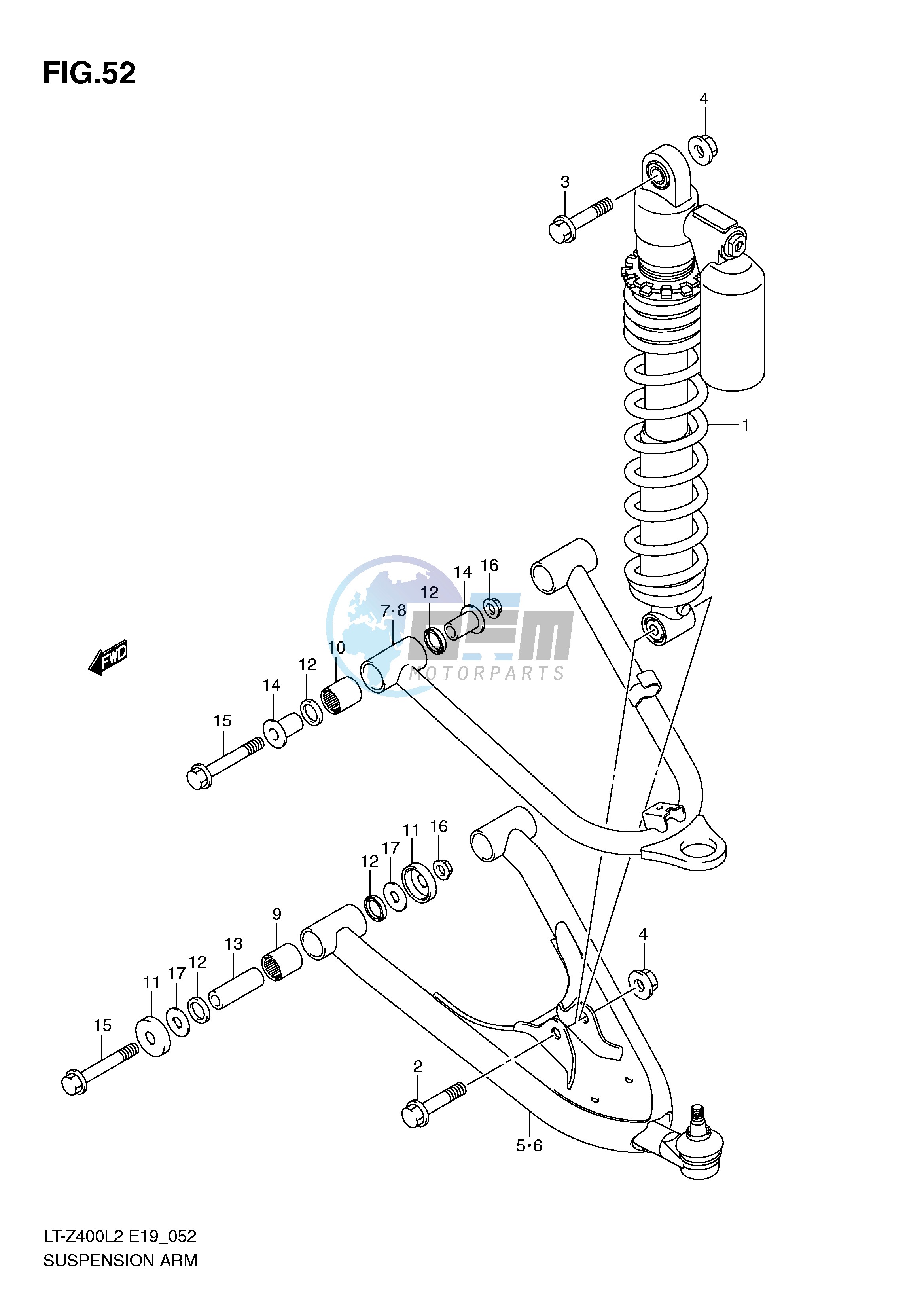 SUSPENSION ARM (LT-Z400ZL2 E19)