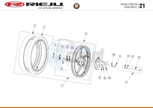 HOBBY-BYE-BIKE-EURO4-BLACK drawing REAR WHEELS