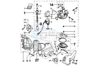 SQUAB - 50 cc drawing CARBURETOR