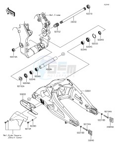 NINJA ZX-10R ZX1000SJFA XX (EU ME A(FRICA) drawing Swingarm