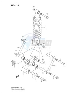 SV650/S drawing REAR CUSHION LEVER (SV650SAL1 E24)