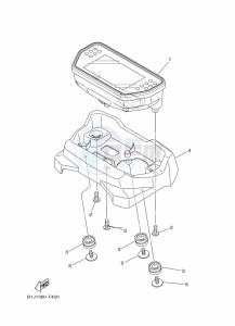 TRACER 900 GT MTT850D (B1JD) drawing METER