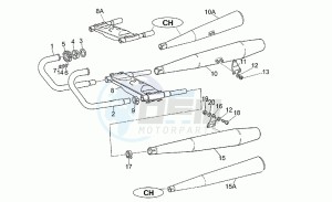 California 1100 drawing Exhaust unit