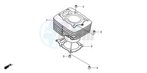 TRX350FE RANCHER 4X4 ES drawing CYLINDER