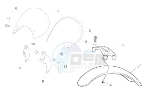 V7 II Stornello ABS 750 (USA) drawing Front body - Front mudguard