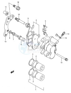 RM250 (E28) drawing FRONT CALIPER (MODEL S)