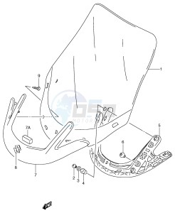 AN650 (E2) Burgman drawing WIND SCREEN (AN650K3 K4 AK4 K5)