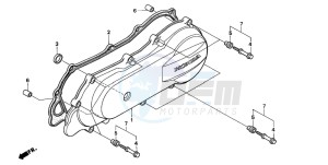 SJ50 BALI drawing LEFT CRANKCASE COVER