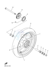 XJ6N ABS 600 XJ6-N (NAKED, ABS) (36B6) drawing FRONT WHEEL