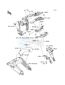 NINJA ZX-10R ZX1000E9F FR GB XX (EU ME A(FRICA) drawing Rear Fender(s)