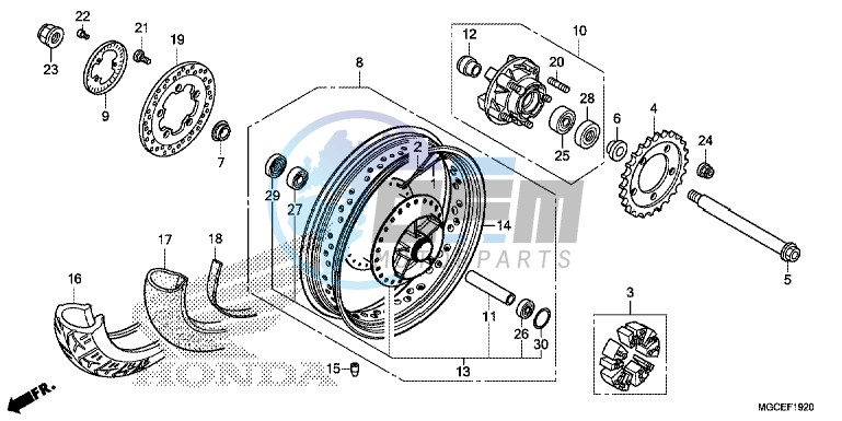 REAR WHEEL (SPOKE)