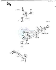 KDX 200 C [KDX200] (C1-C3) [KDX200] drawing GEAR CHANGE MECHANISM